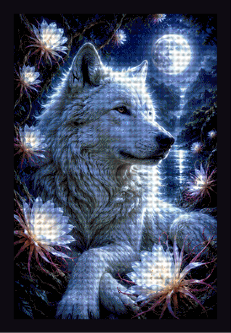 Lunar Bloom by Kaira KI Art 60x90cm 100 Farben