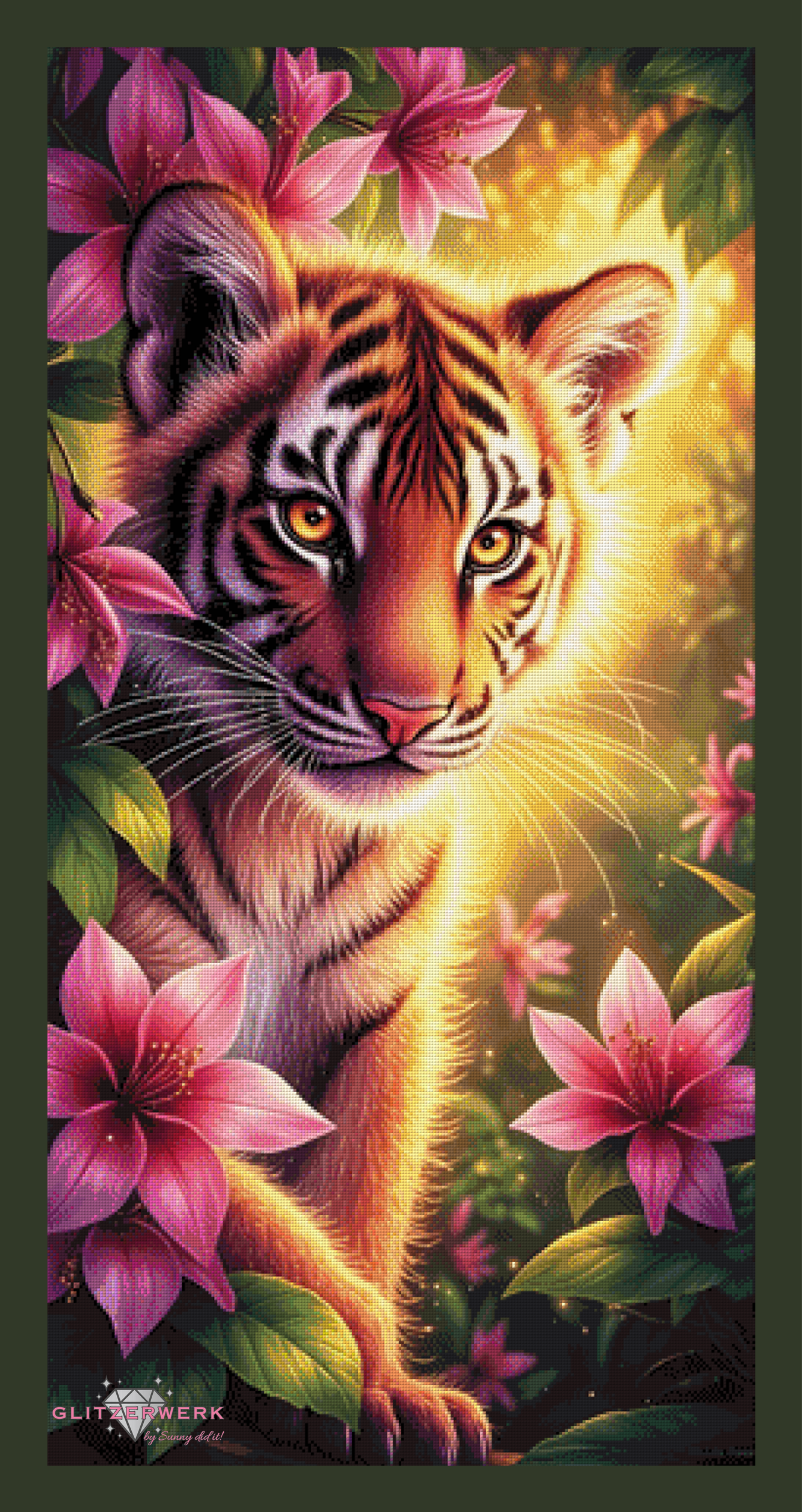Babytiger in the Jungle by Sunny did it! 60x120cm 140 Farben