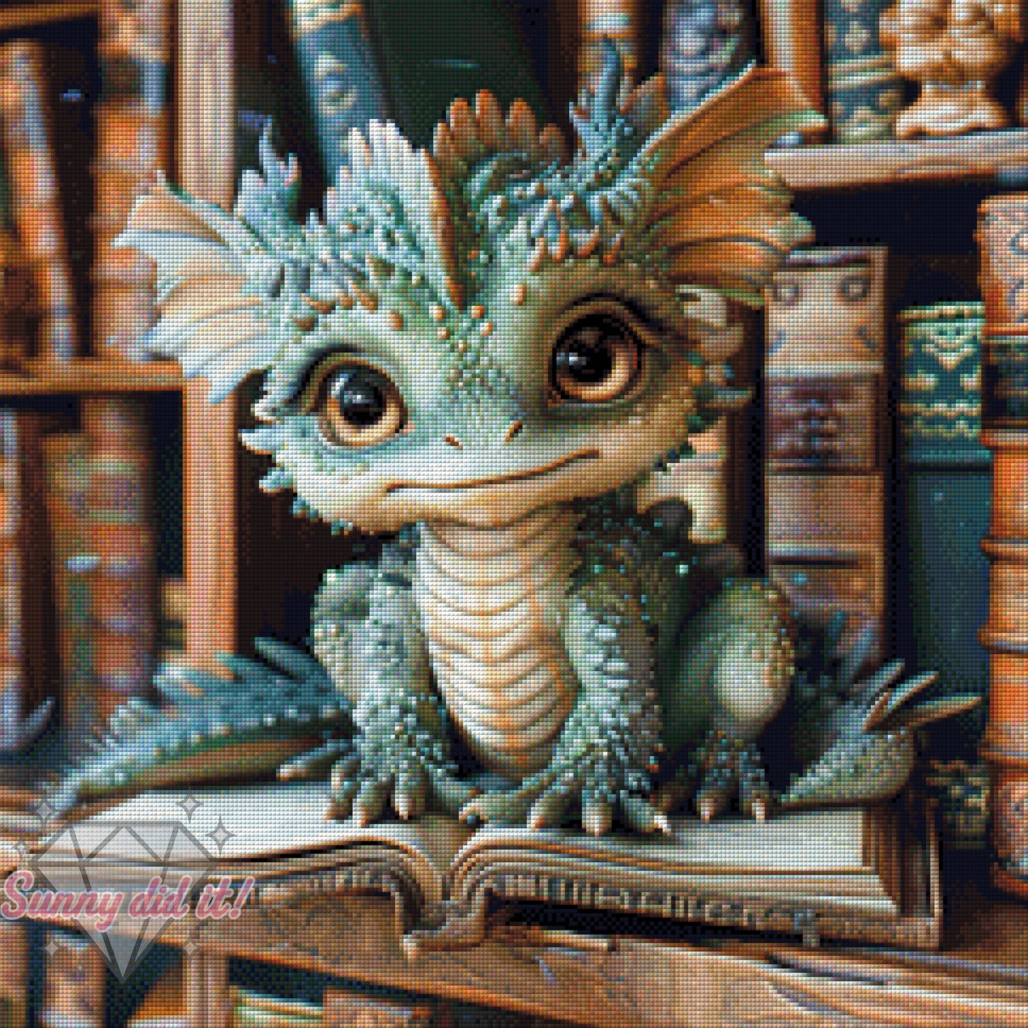 Green Dragon by Funkelreich 60x60cm 130 Farben