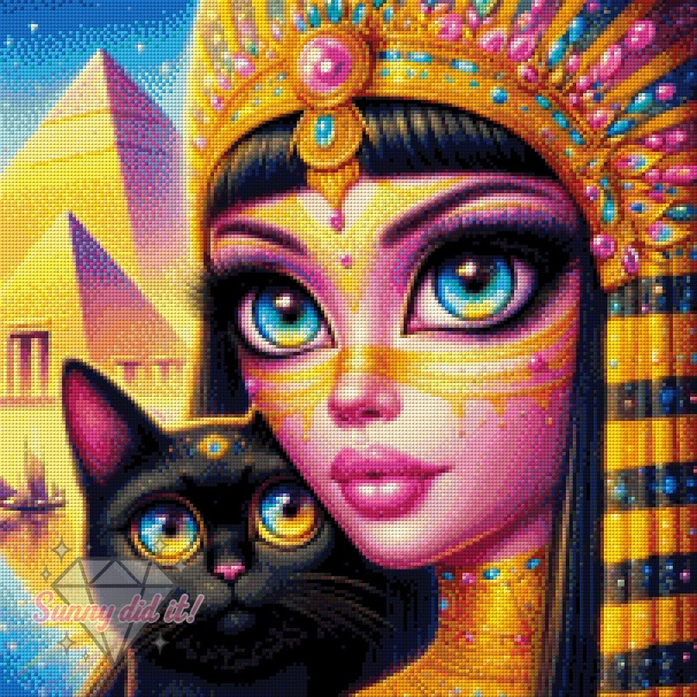 Königin der Pyramiden by Cre8tive Diamond Art 50x50cm 100 Farben