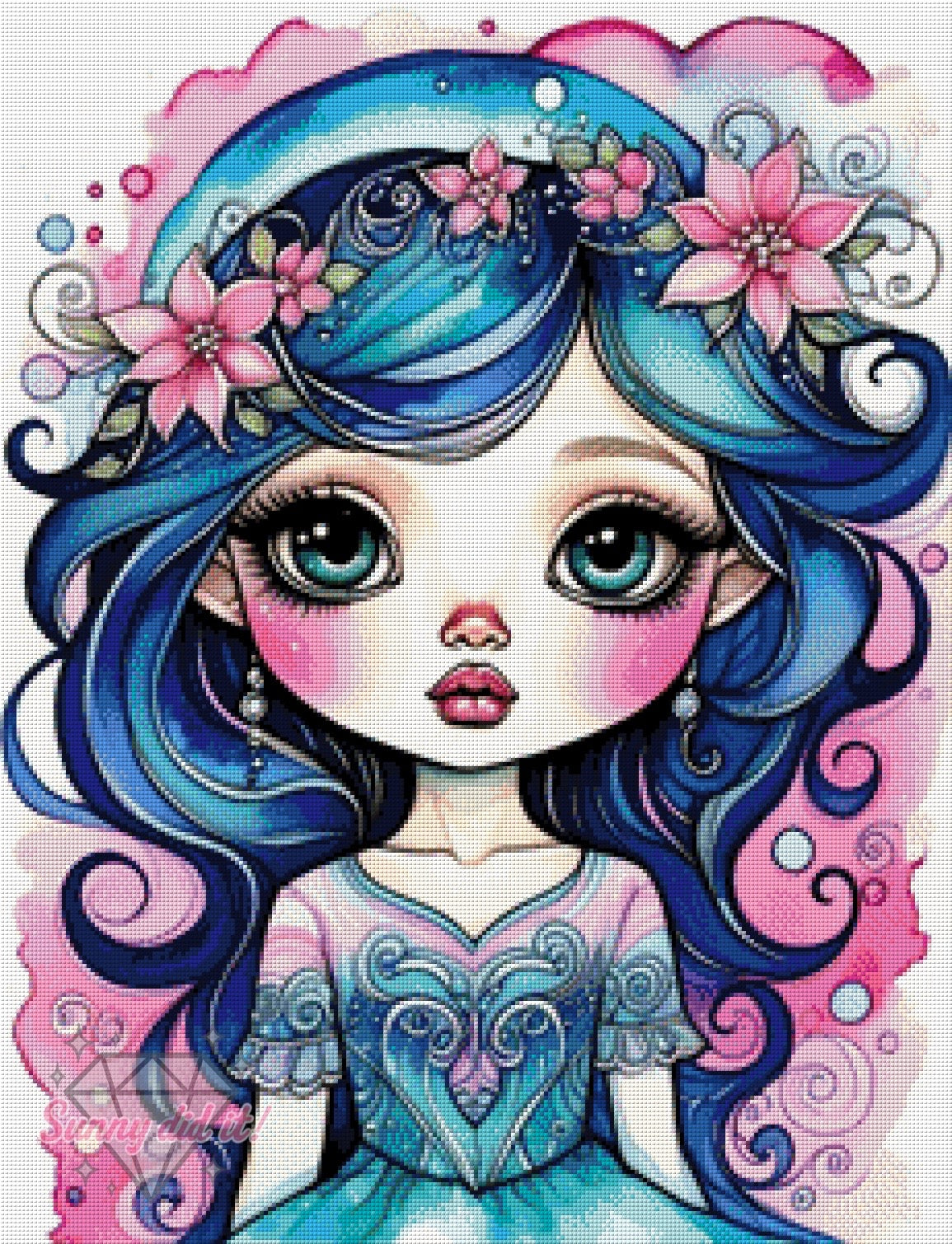 Pretty Girl by Cre8tive Diamond Art 57x75cm 115 Farben