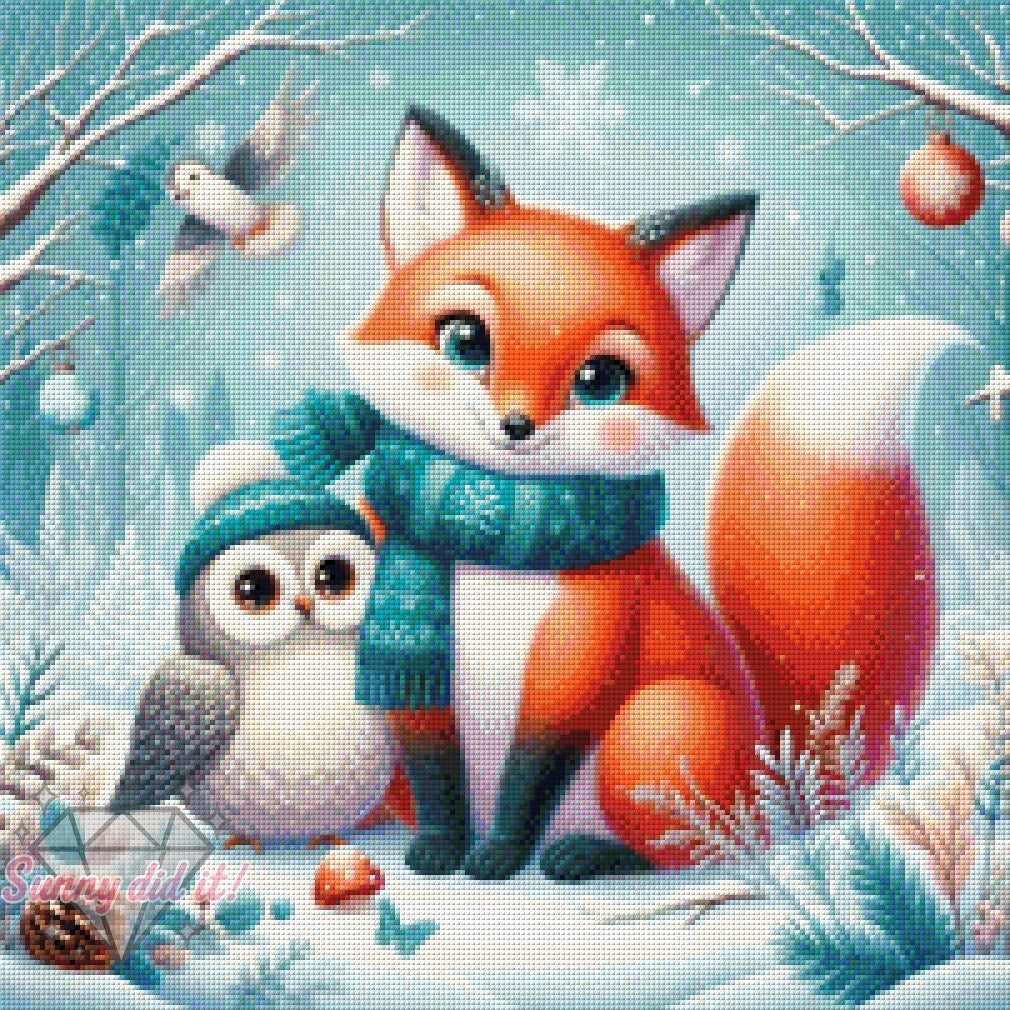 Winterfreunde by Cre8tive Diamond Art 50x50cm 130 Farben