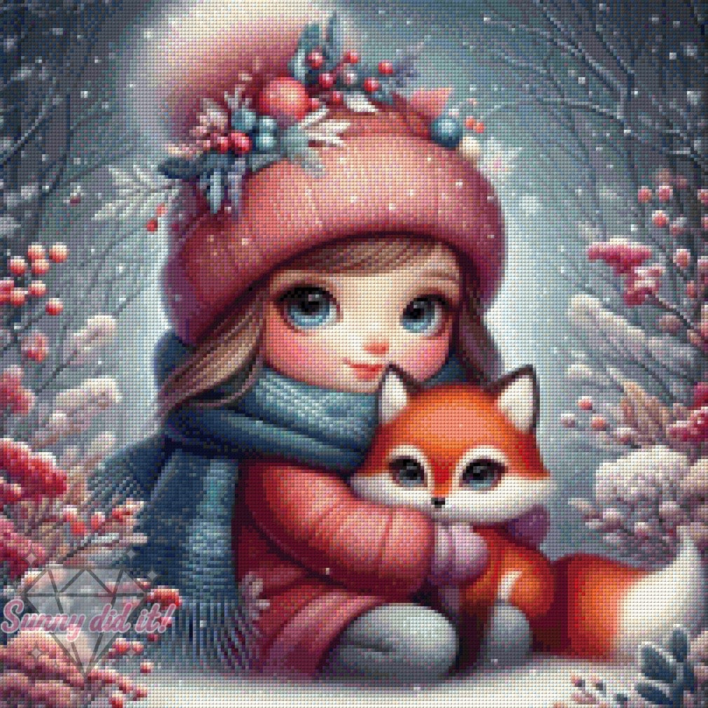 Das Mädchen und der Fuchs by Cre8tive Diamond Art 50x50cm 120 Farben