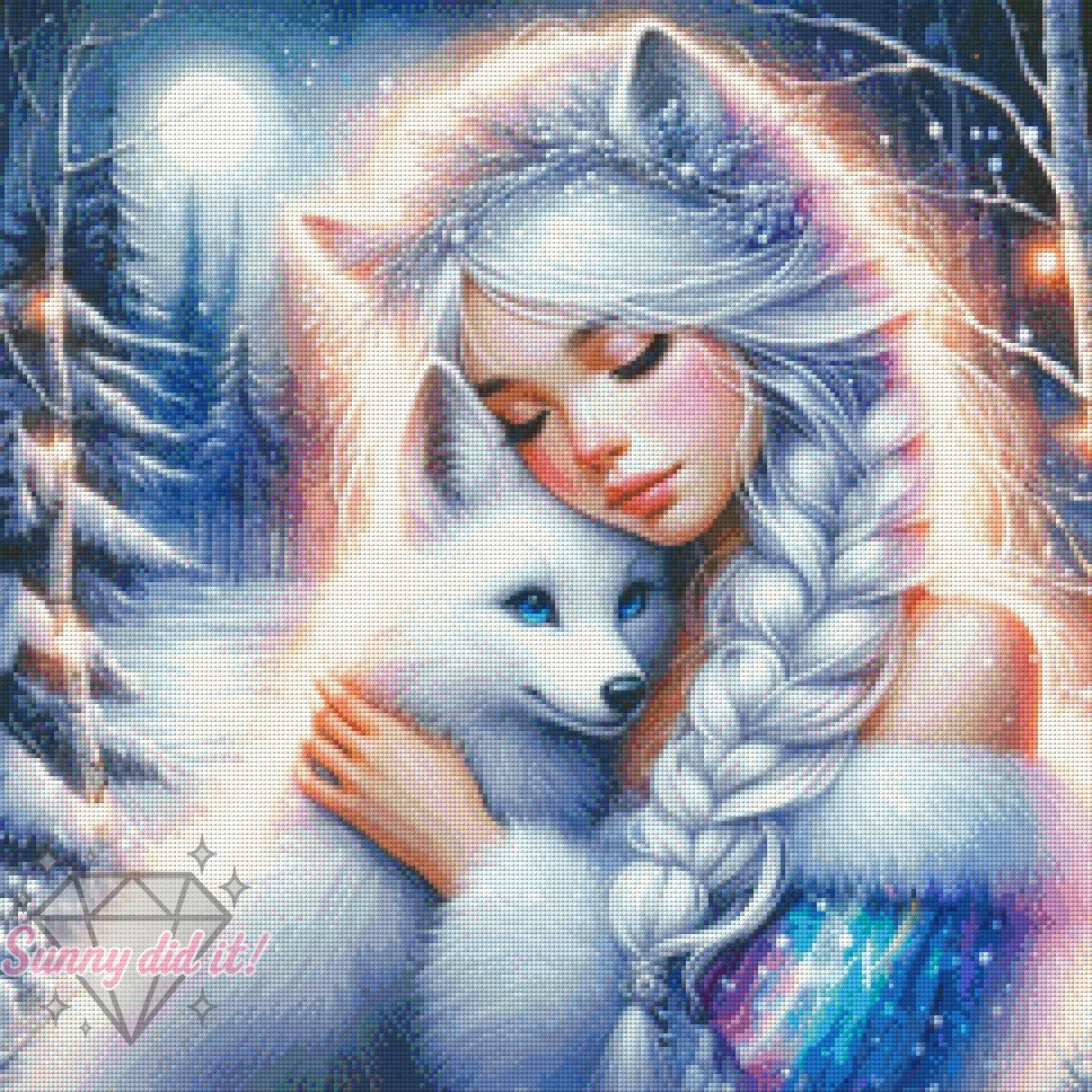 Märchen im Schnee - Schneefuchs by Cre8tive Diamond Art 60x60cm 115 Farben