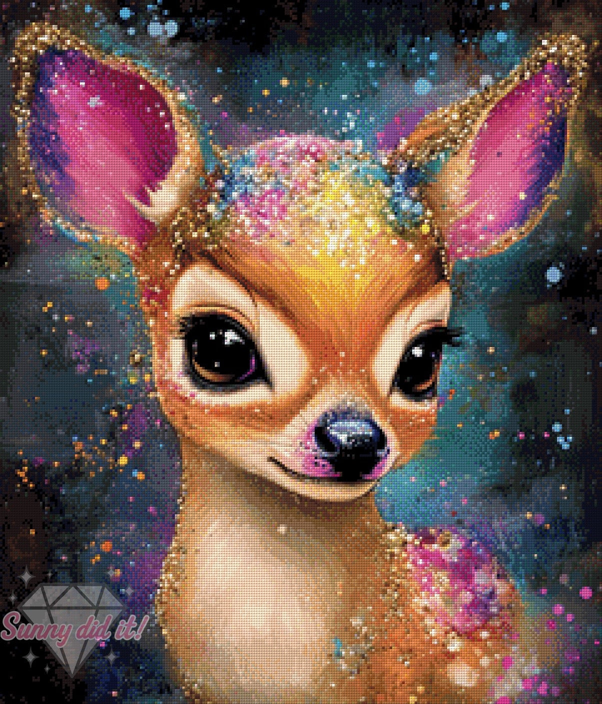 GlitzerReh by CaroFelicia 60x70cm 140 Farben