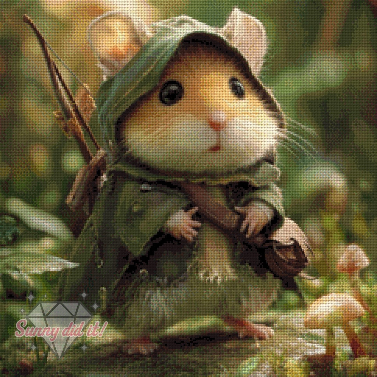 Der kleine Bogenschütze by Funkelreich 60x60cm 115 Farben