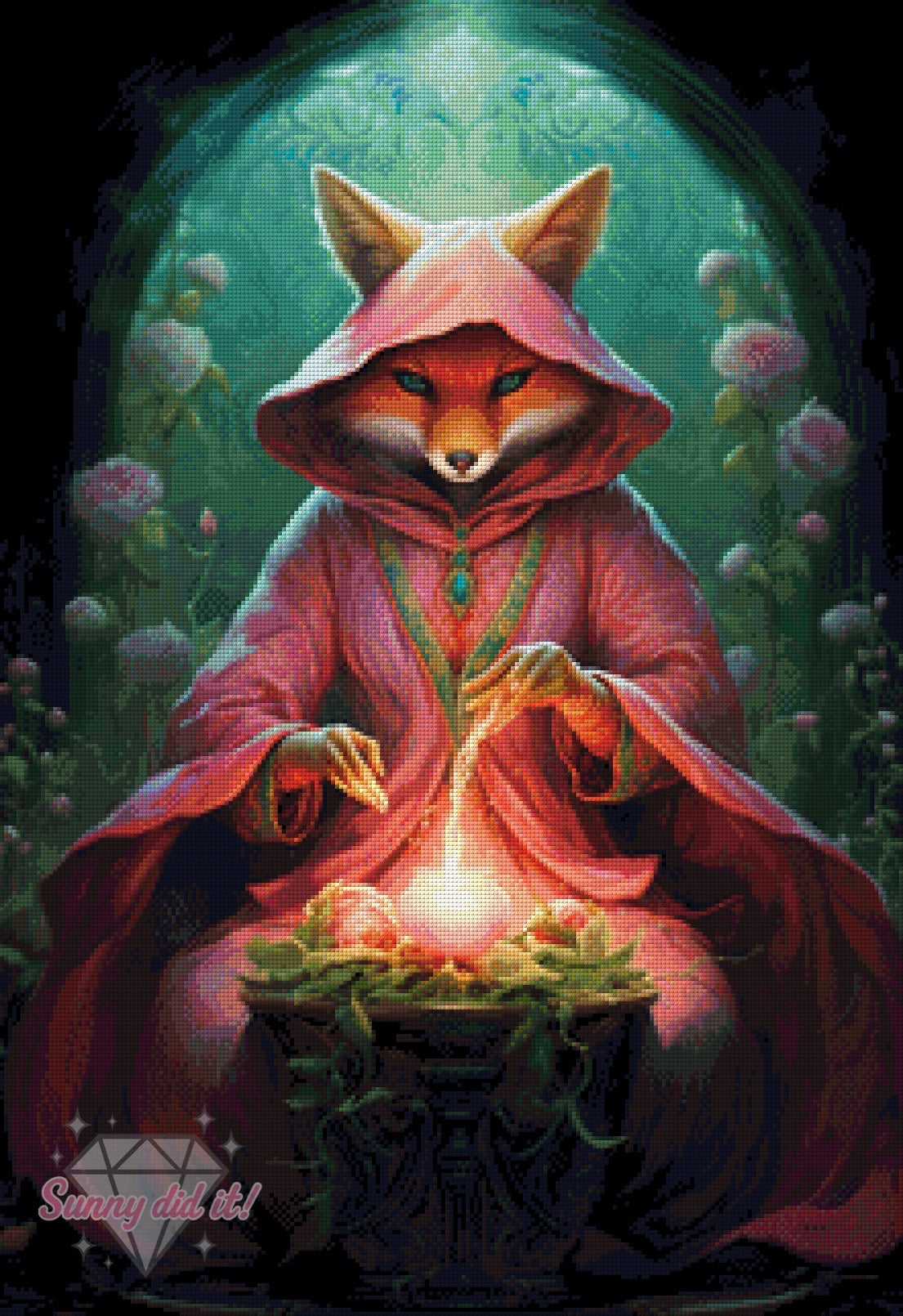 Spiritual Fox by Cre8tive Diamond Art 55x80cm 130 Farben