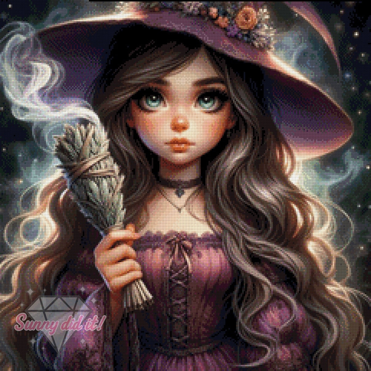 Vertreibung böser Zauber by Cre8tive Diamond Art 60x60cm 120 Farben