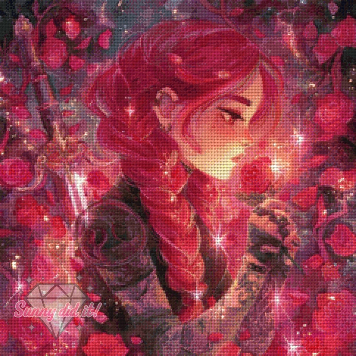 Glowing Knight by Shiny Unicorn Ai 60x60cm 120 Farben