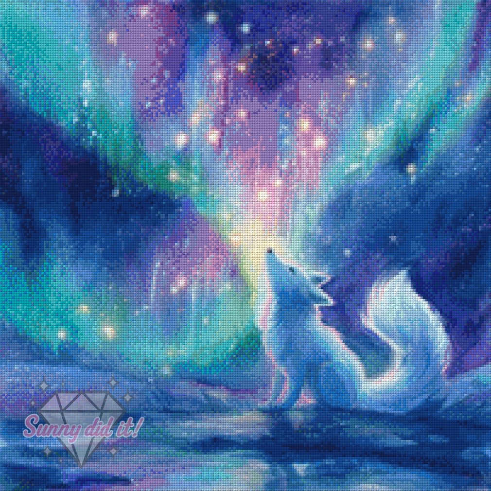 Polarfuchs by Shiny Unicorn Ai 50x50cm 105 Farben