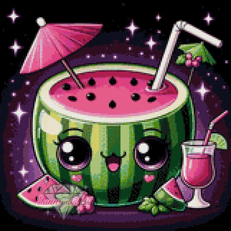 Watermelon by Silvia-ki 40x40cm 70 Farben