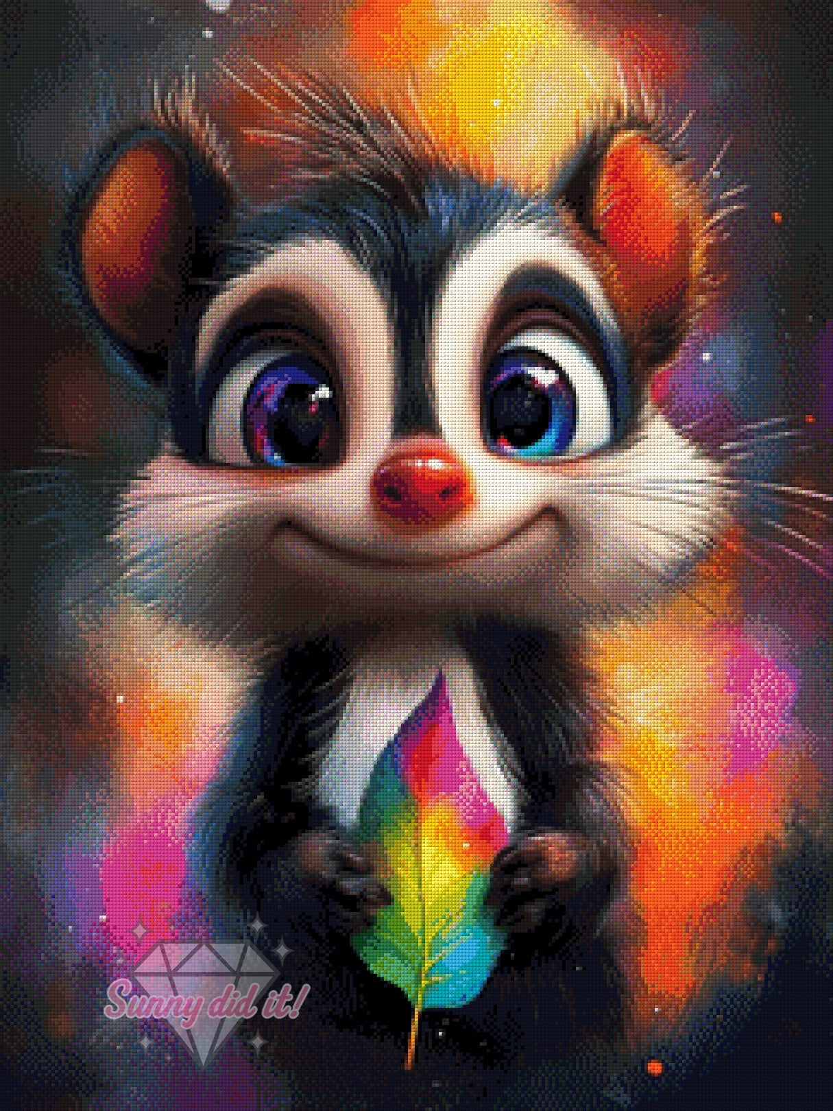 Stinktier by CaroFelicia 60x80cm 135 Farben