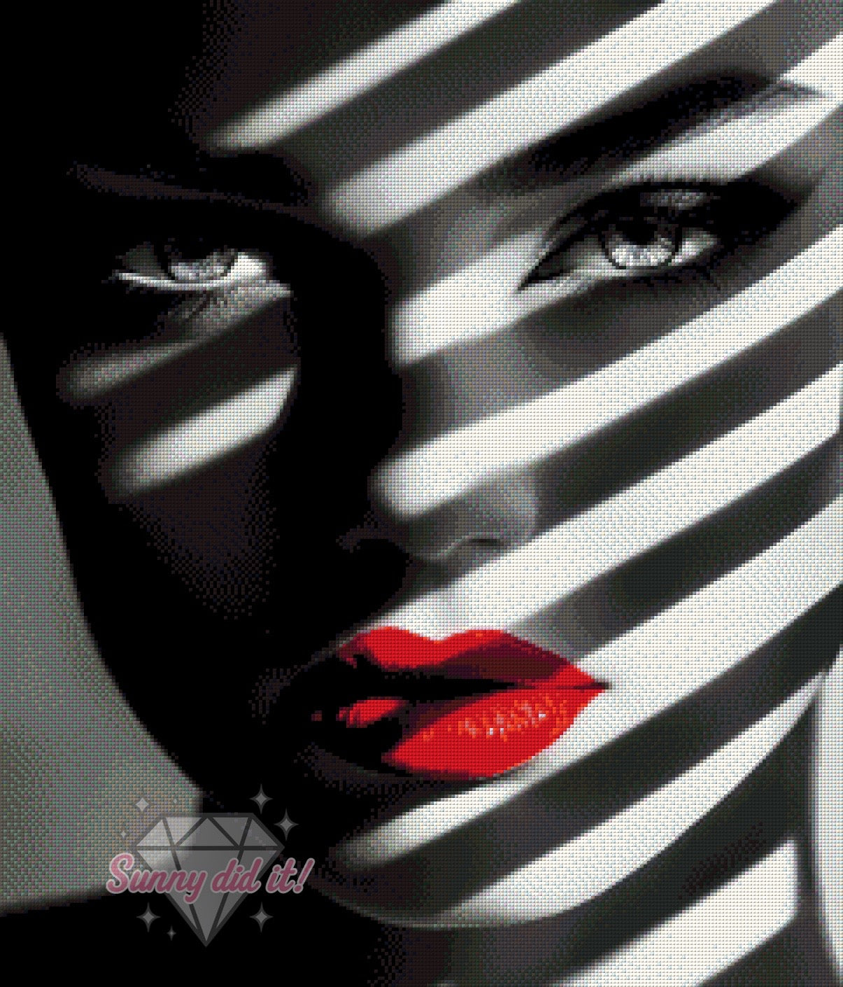 Red Mouth by CaroFelicia 60x70cm 55 Farben