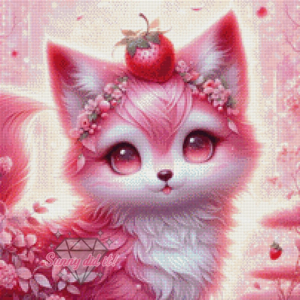 Strawberry Kitty by Teddy's Kreativchaos 50x50 105 Farben