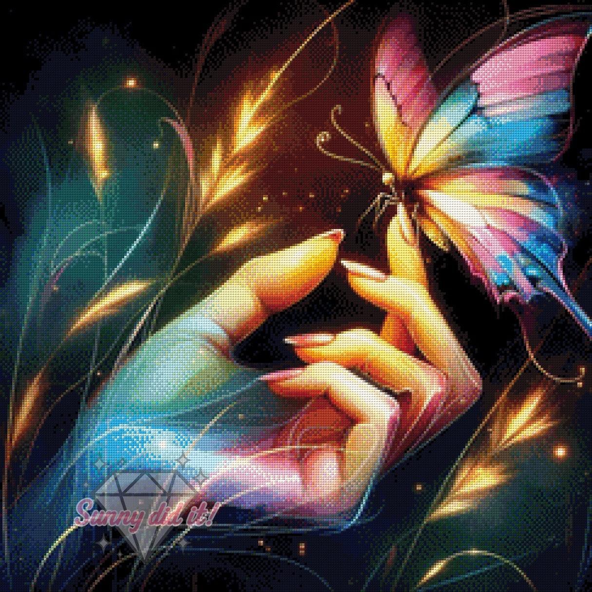 Sanfte Begegnung by Marli Forst 60x60cm 145 Farben