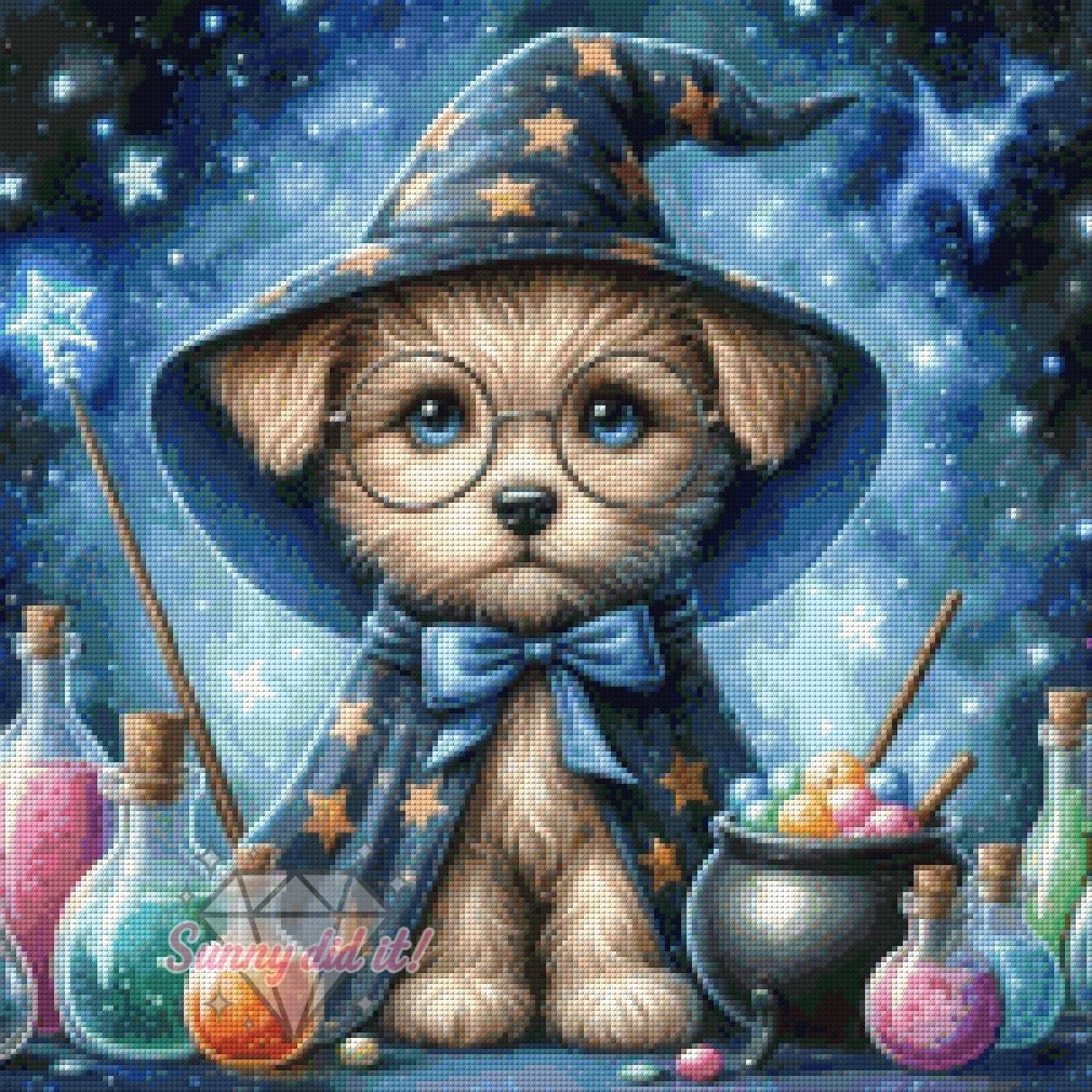 Witch Dog by Cre8tive Diamond Art 50x50cm 120 Farben