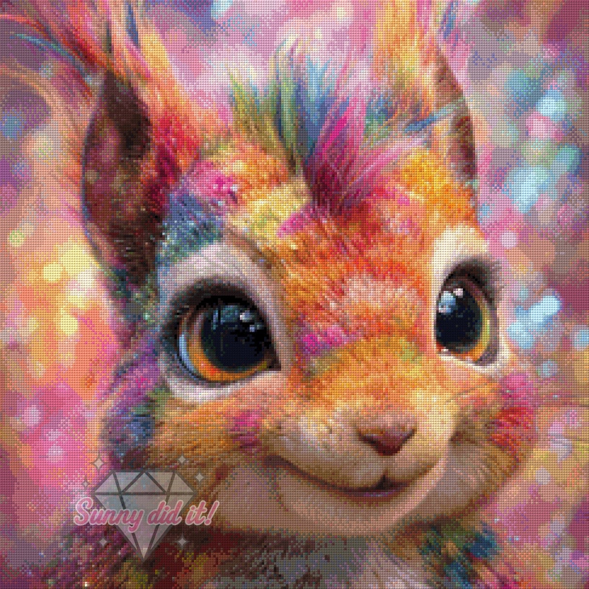 Funny Squirrel by Anonymous 60x60cm 135 Farben