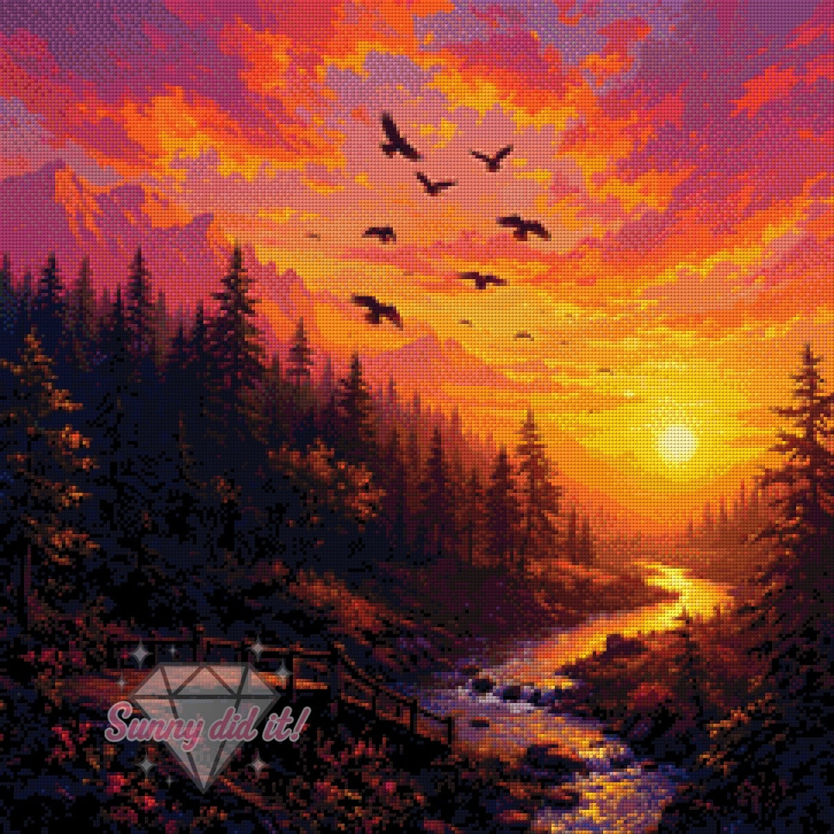 Sunset Moments by Sunny did it! 60x60cm 115 Farben