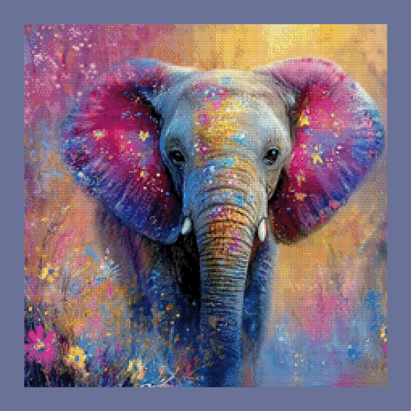 Elefant by CaroFelicia 60x60cm 145 Farben