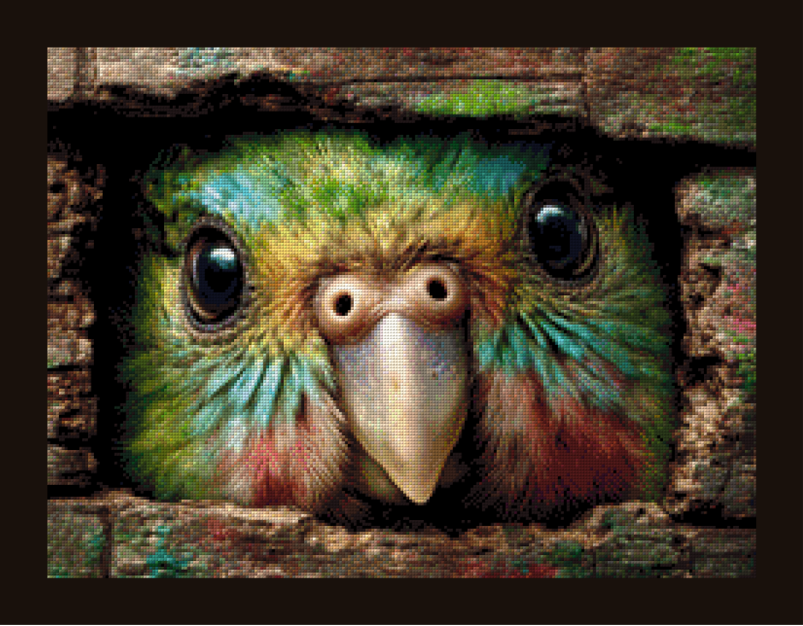 Kakapo by CaroFelicia 60x45cm 140 Farben