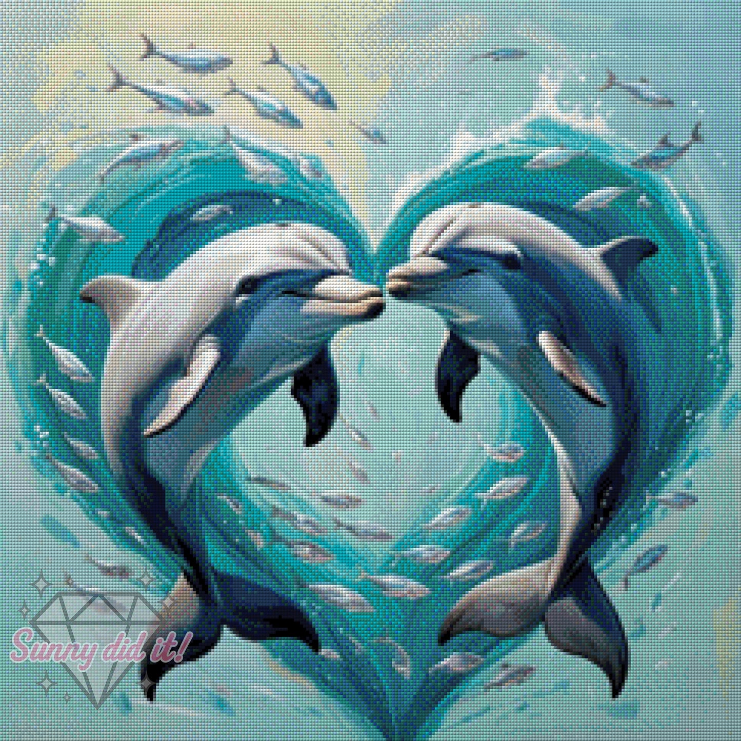 Underwater Love by Christa.fe KI 60x60cm 105 Farben