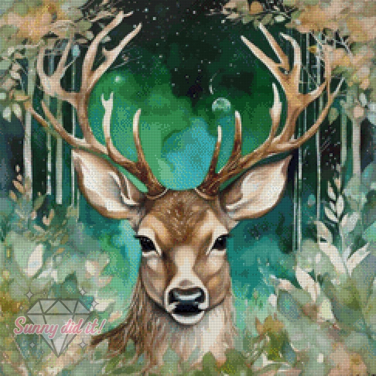 Facing the Deer by Cre8tive Diamond Art 60x60cm 120 Farben