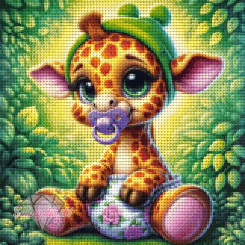 Giraffenbaby by Sandra`s KI Designs 40x40cm 115 Farben