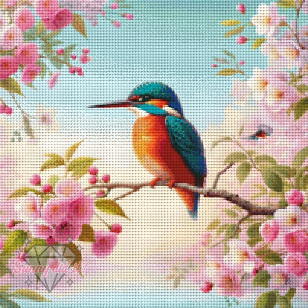 Eisvogel by Silvia-ki 50x50cm 100 Farben