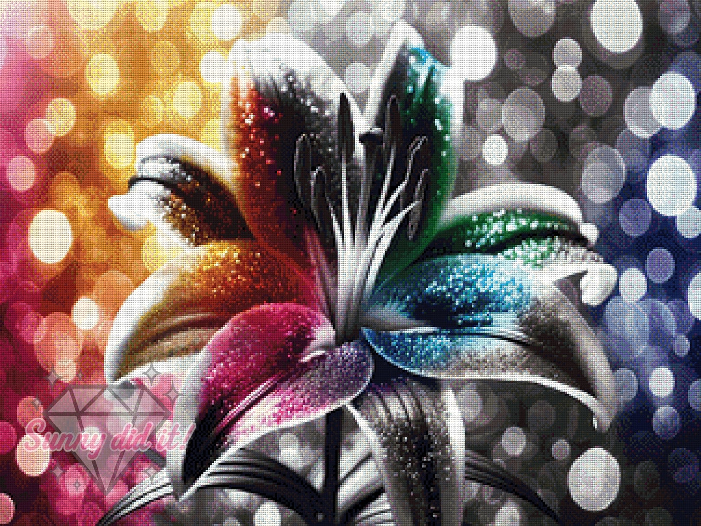 Glitzerlilie by CaroFelicia 80x60cm 135 Farben