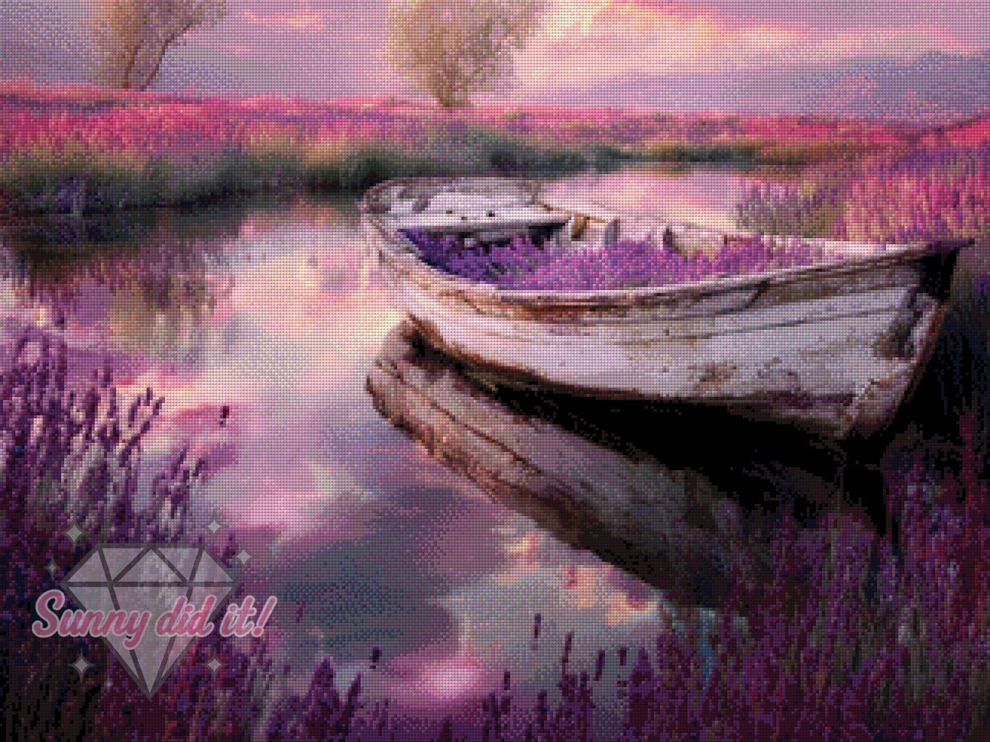 Lavendelufer by CaroFelicia 80x60cm 110 Farben