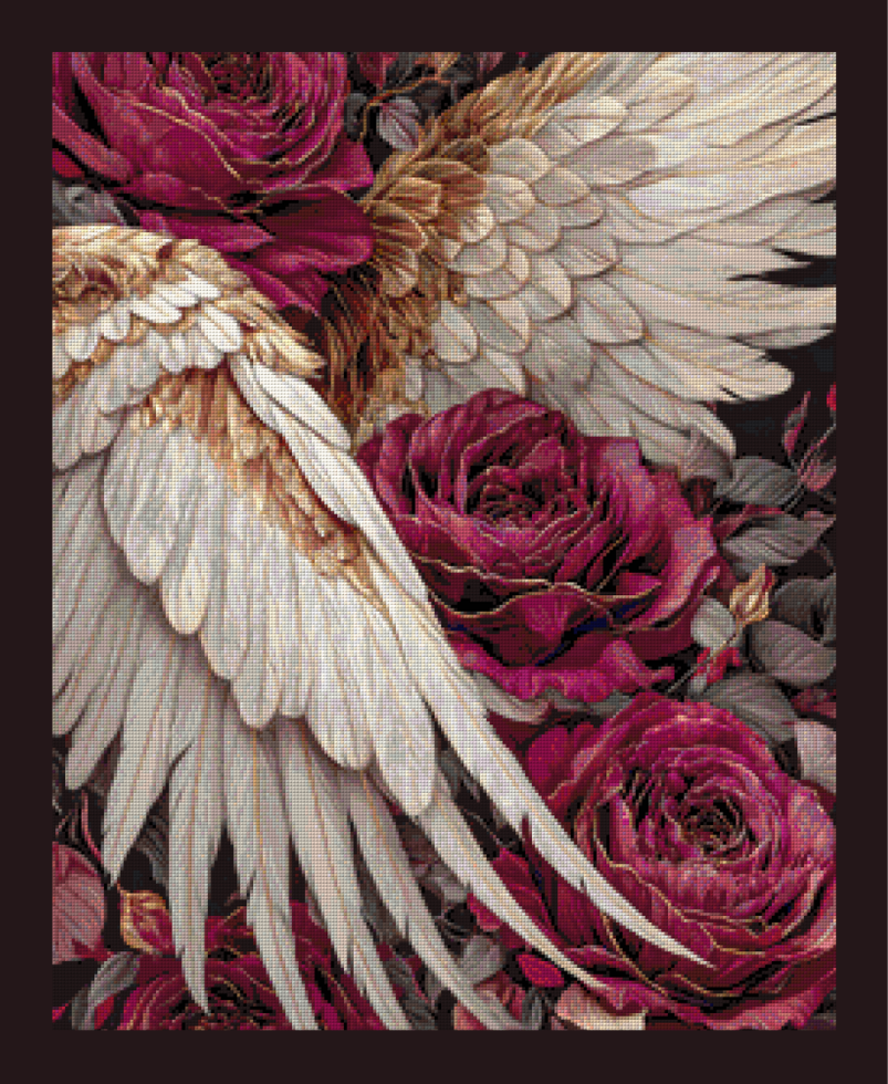 Rosenflügel by Funkelreich 60x75cm 100 Farben