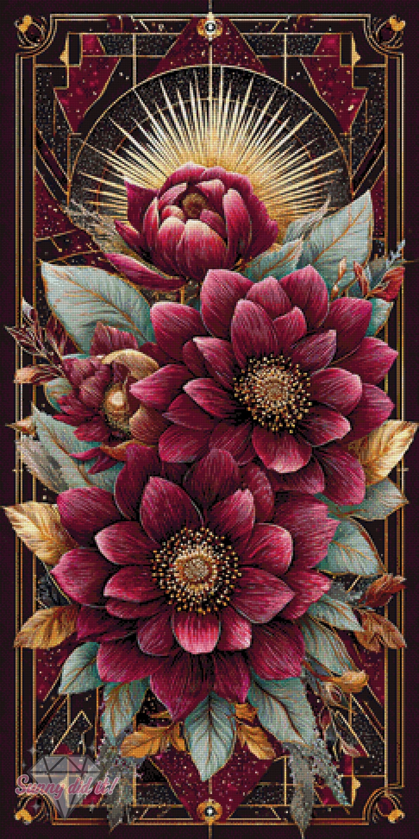 Blüten der Ewigkeit by Funkelreich 60x120cm 120 Farben