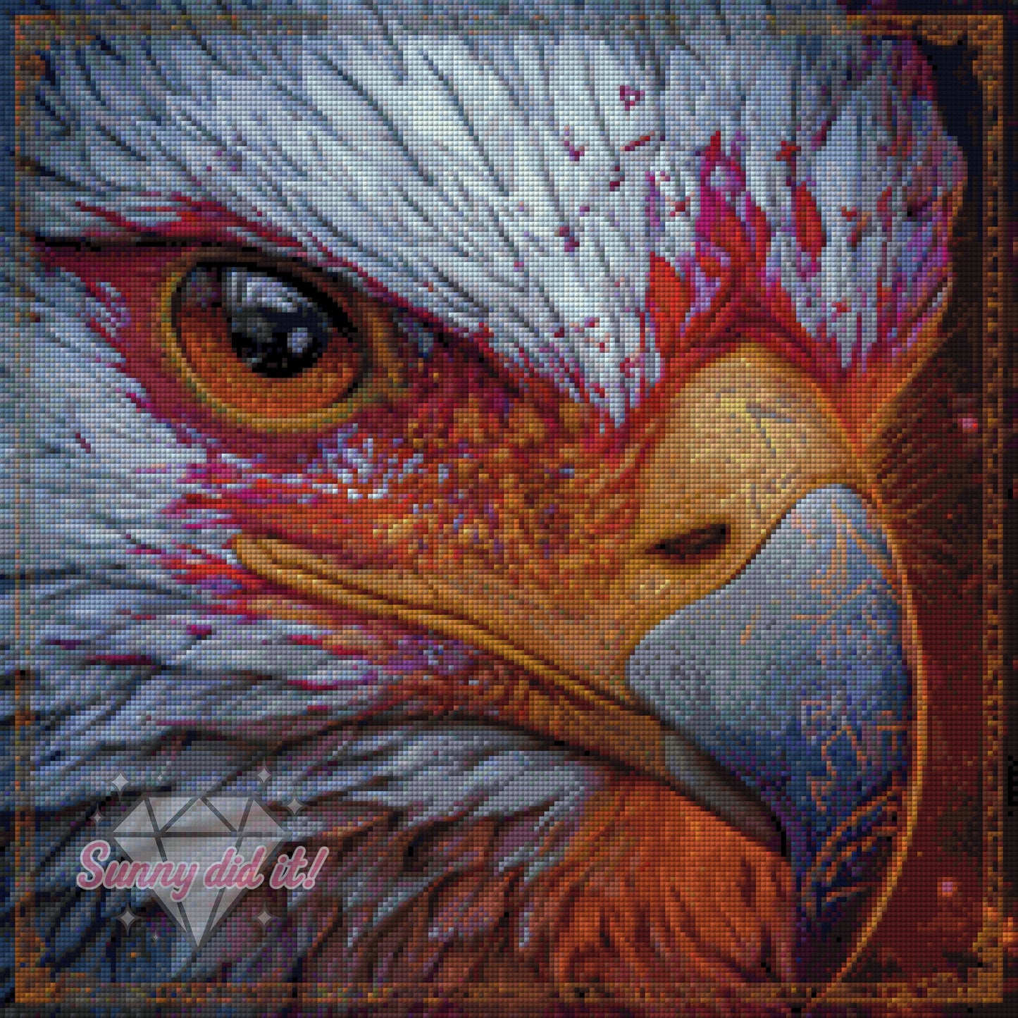 Runenadler by Funkelreich 50x50cm 100 Farben