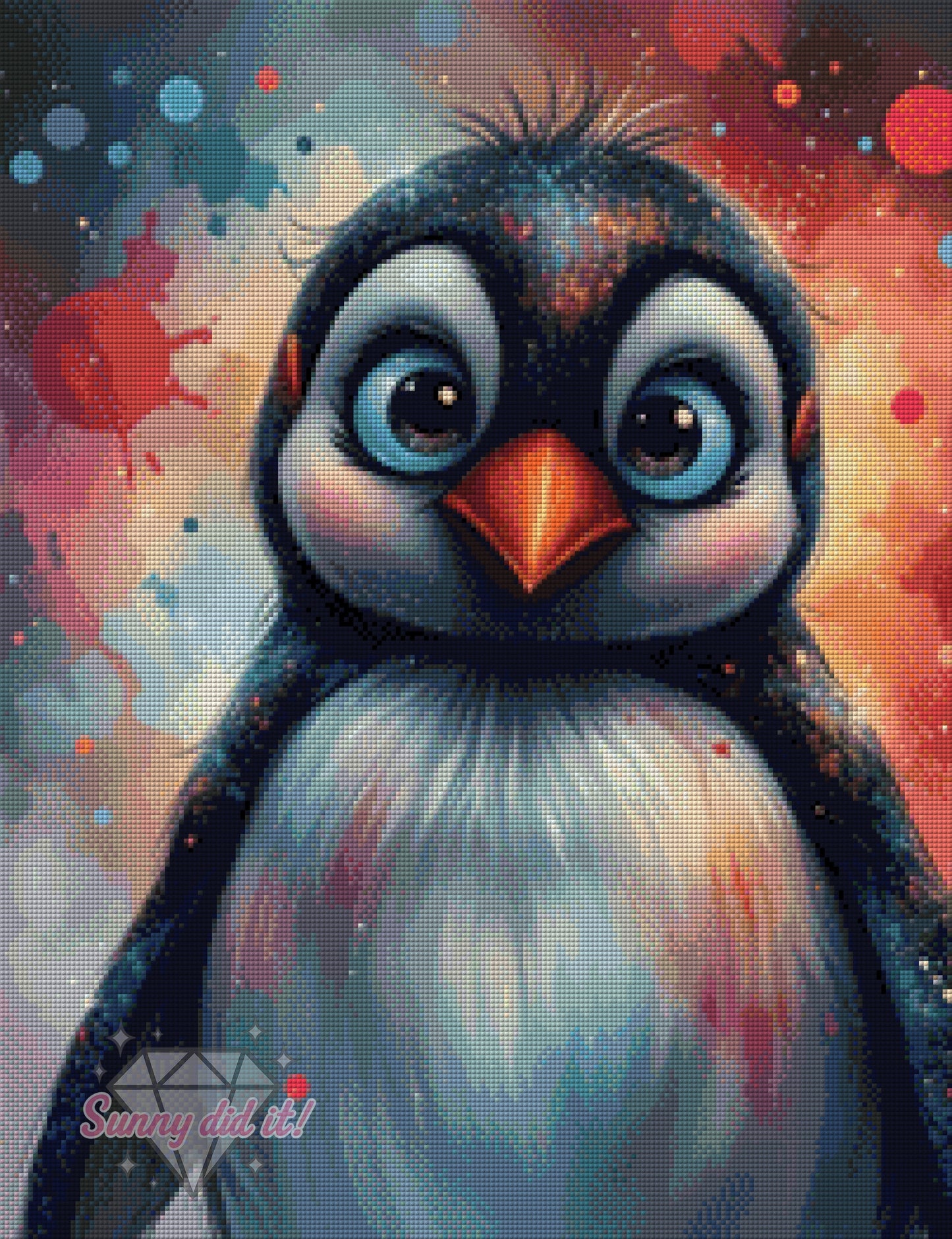 Kleiner Pinguin by Sunny did it! 50x65cm 105 Farben