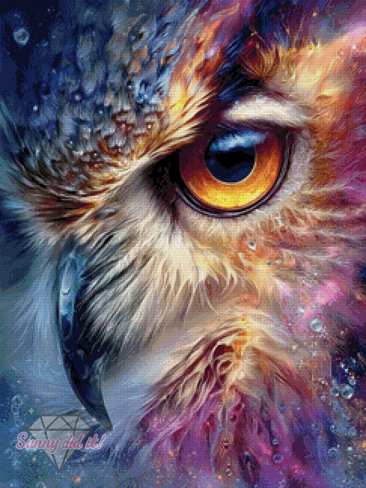 Der Blick - Eule 2.0 by CaroFelicia 60x80cm 130 Farben