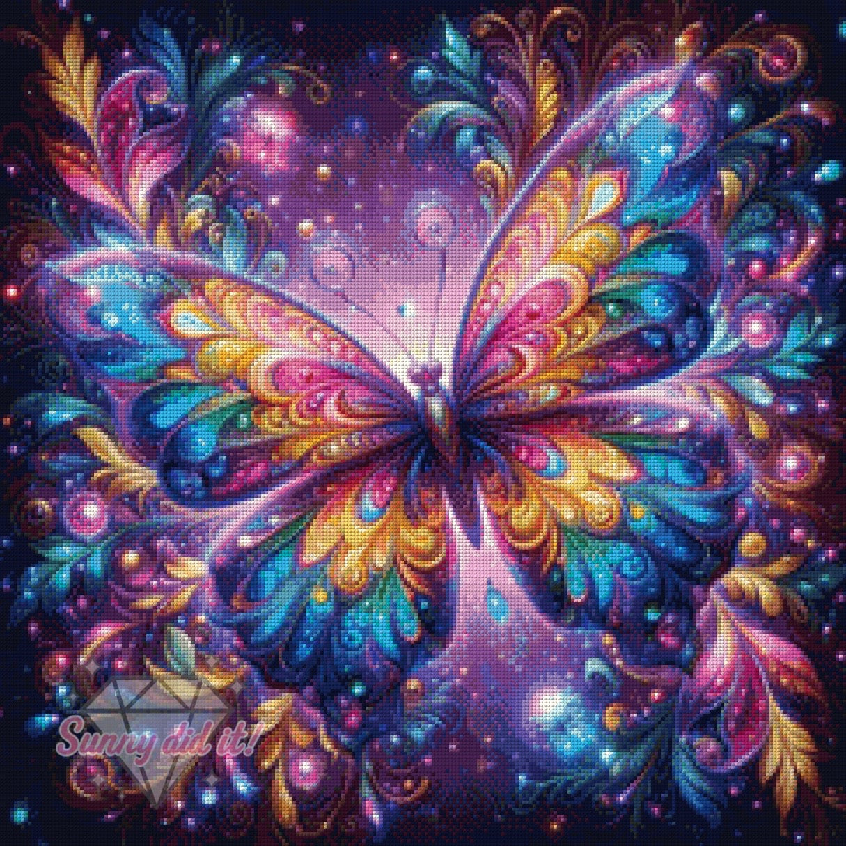 Schmetterling by Sandra's KI Designs 60x60cm 120 Farben