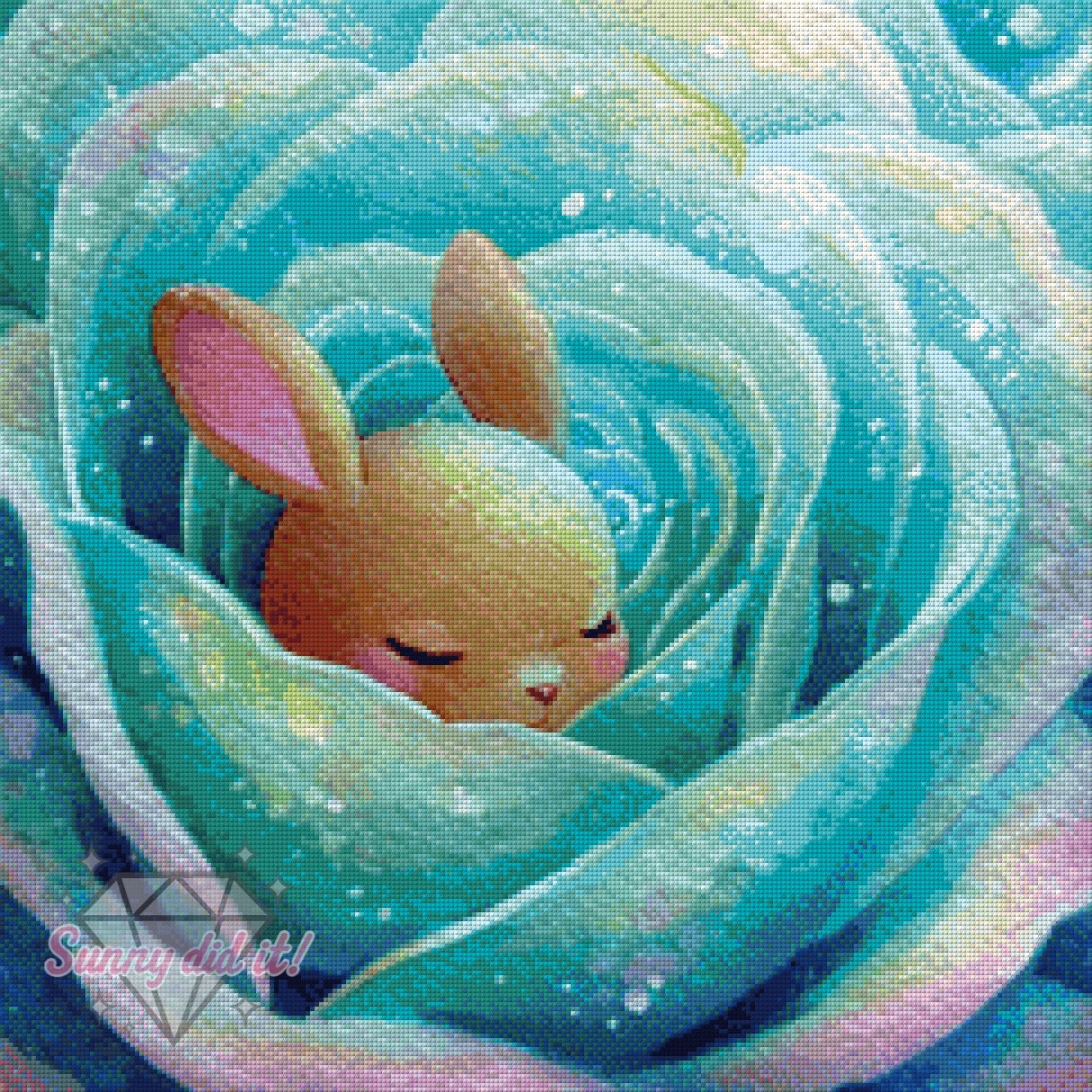 Schlafplatz im Kohl by Shiny Unicorn Ai 60x60cm 85 Farben