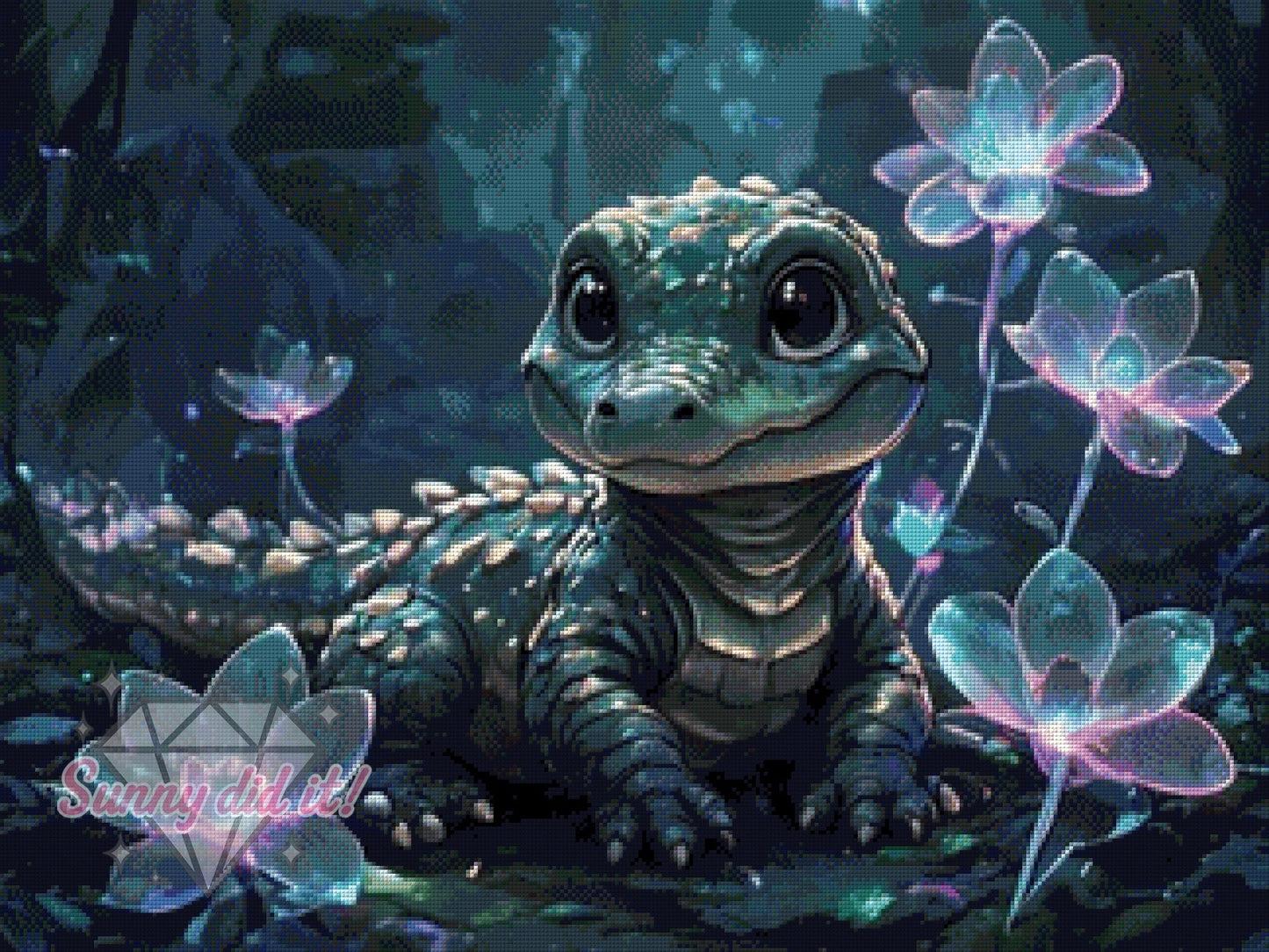 Croco by Tiki_DIAMONDS.ai 80x60cm 100 Farben