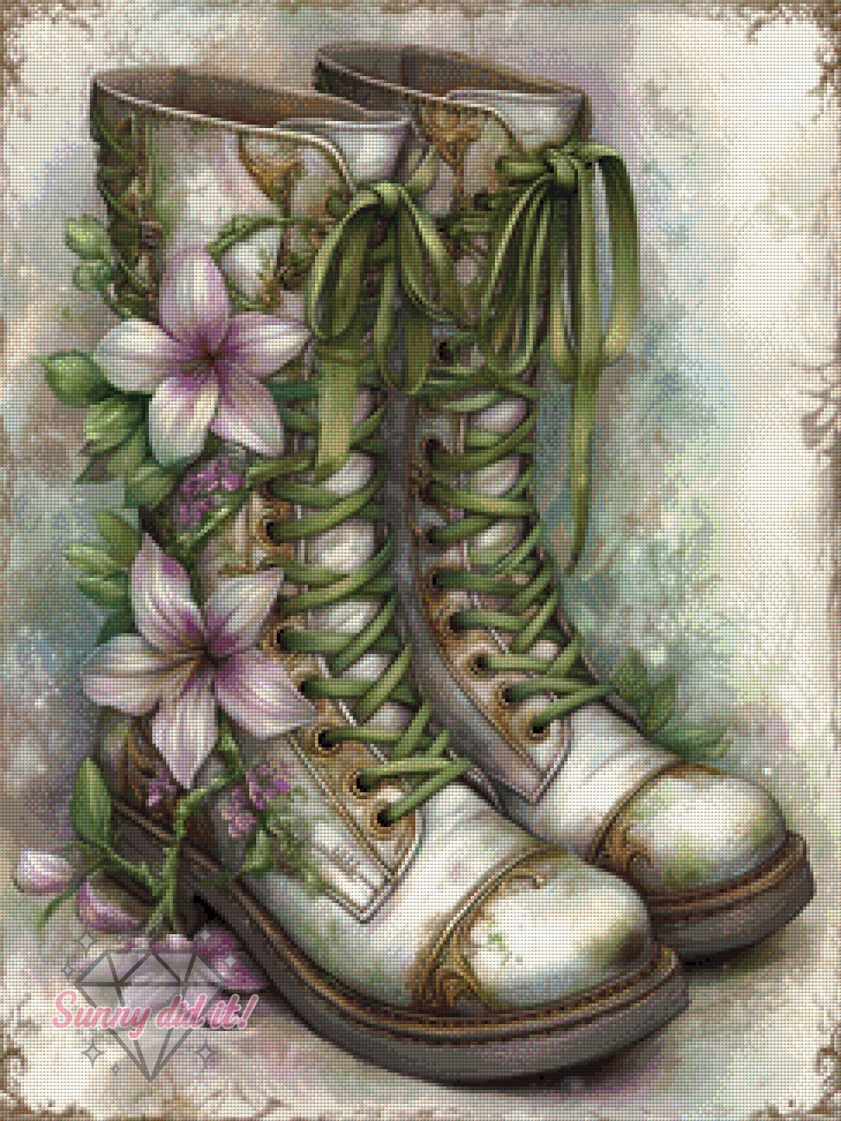SOFORTKAUF Flowerboots by Sweet_Loco_AI 60x80cm 80 Farben