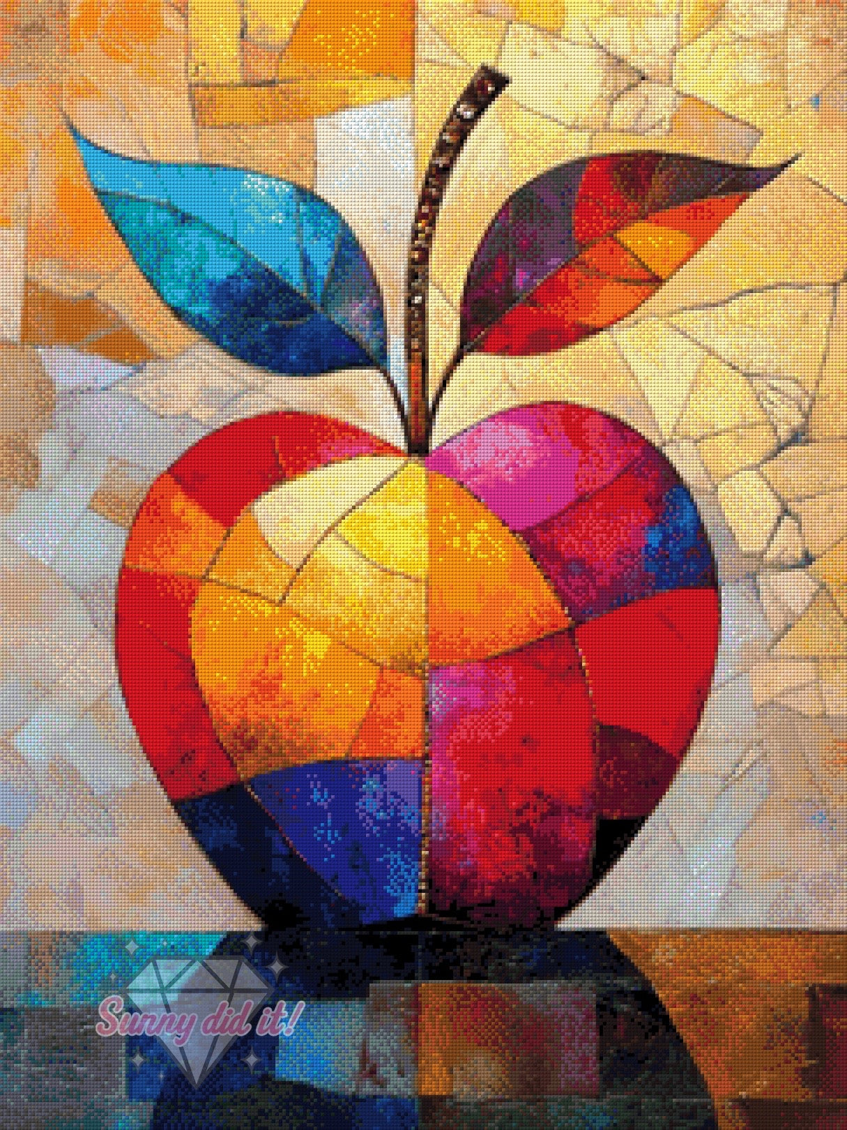 Abstrakter Apfel by CaroFelicia 60x80cm 120 Farben