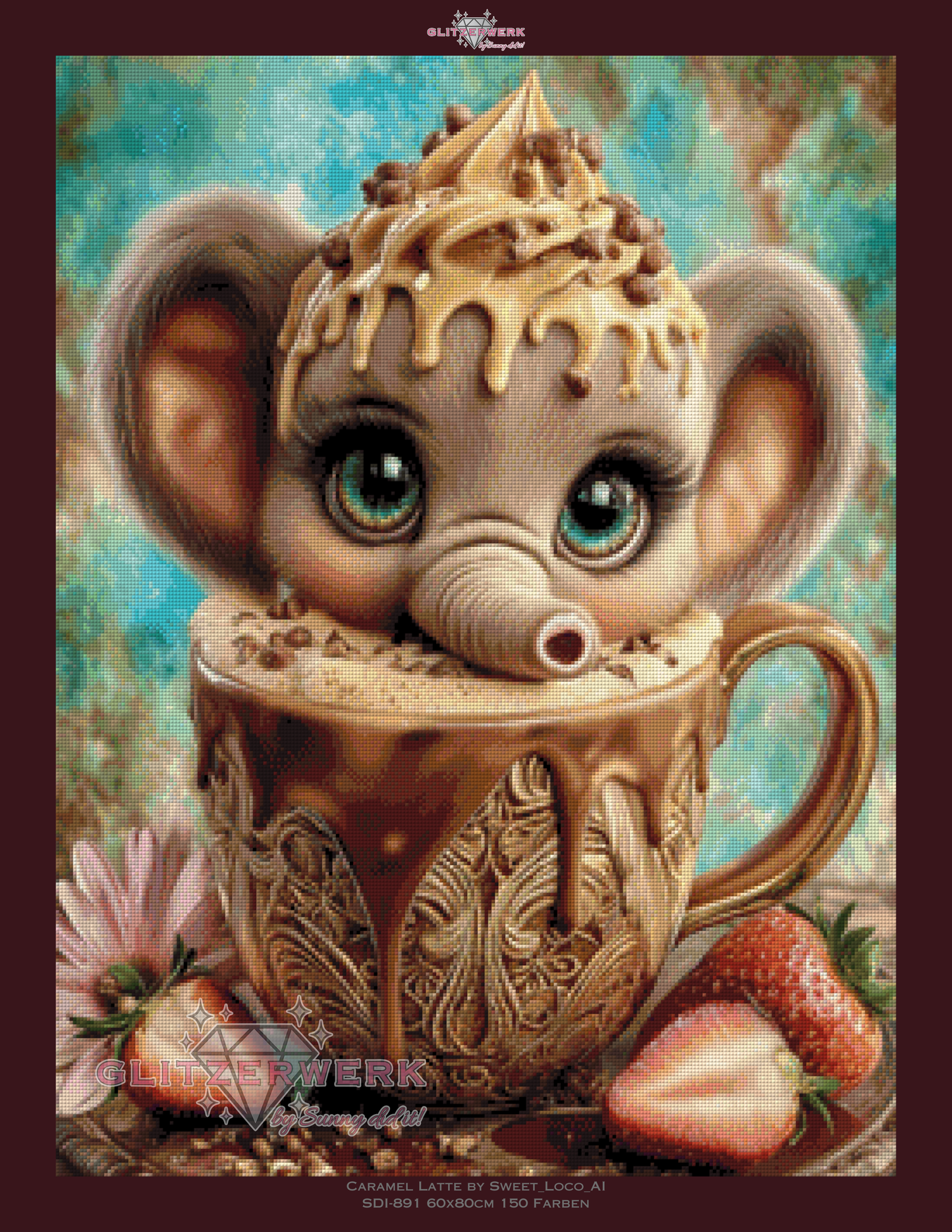 Caramel Latte by Sweet_Loco_AI 60x80cm 150 Farben