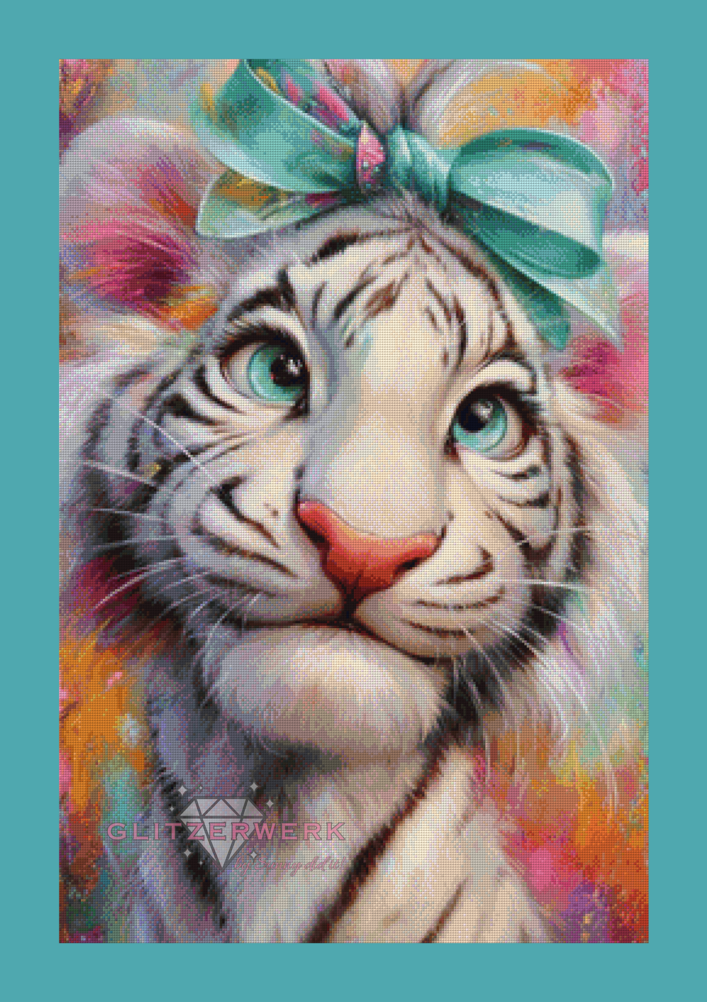 Kleine Tigerprinzessin by CaroFelicia 60x90cm 125 Farben