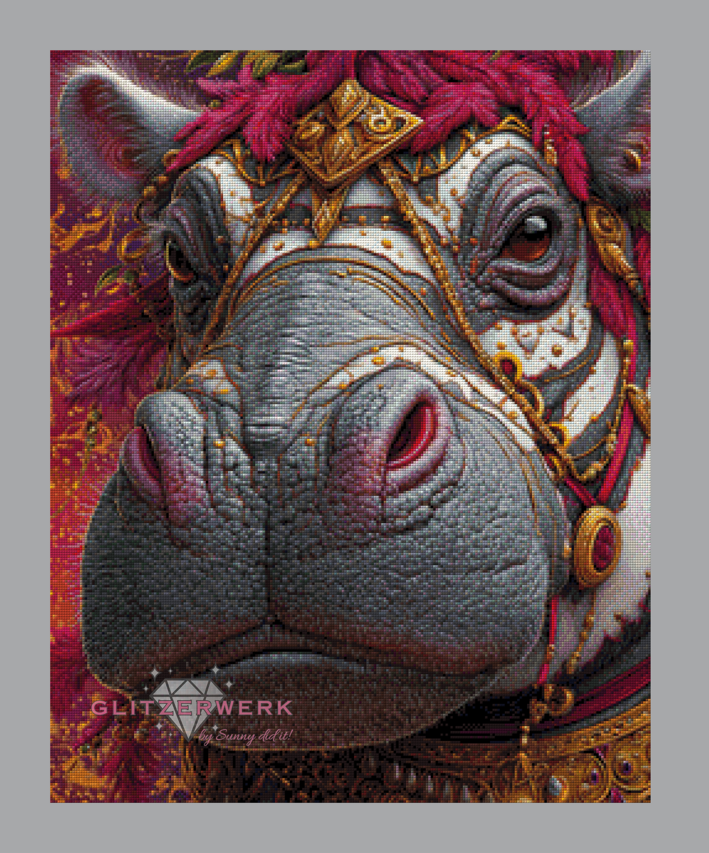 Zebripferd by Funkelreich 60x75cm 110 Farben