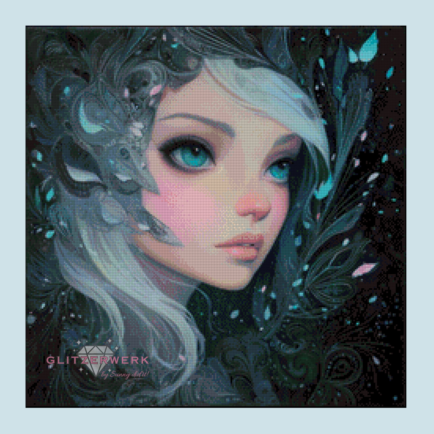 Frost Whisper by Shiny Unicorn Ai 60x60cm 75 Farben