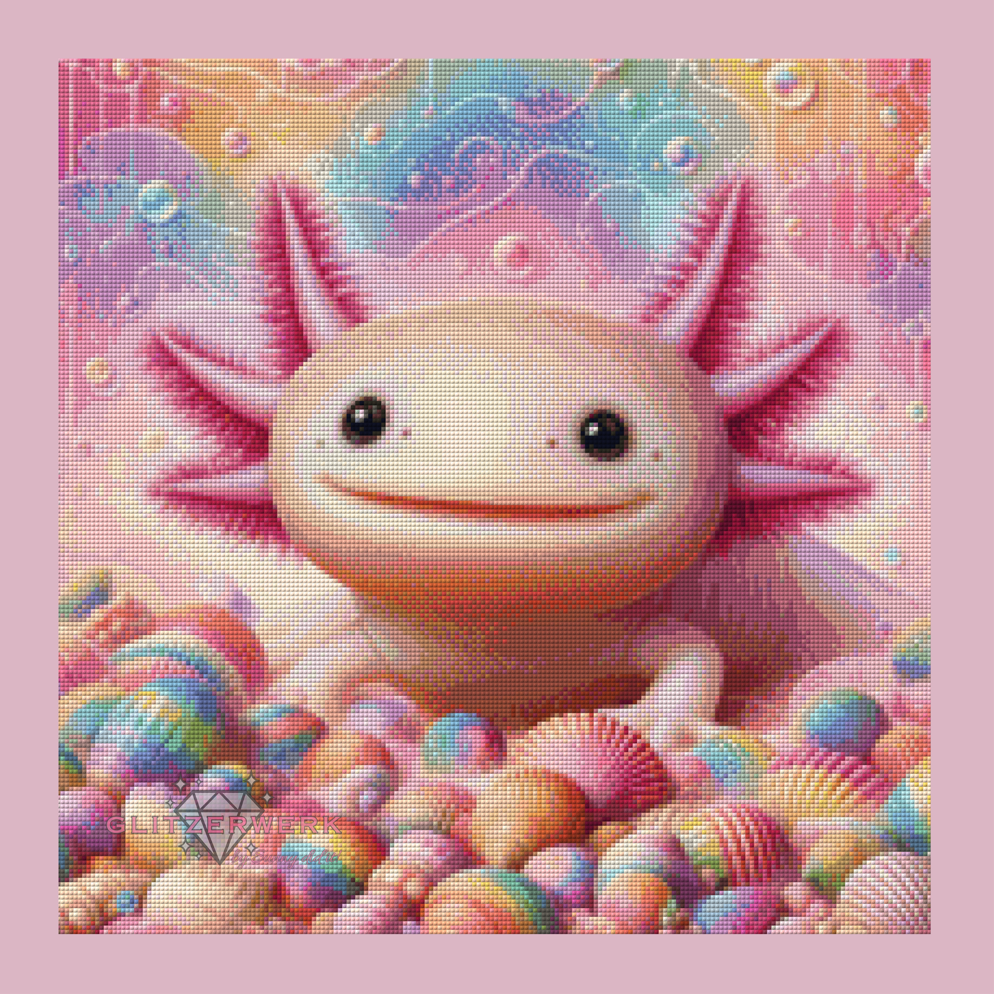 Bubblegum Lagoon by Silvia-ki 50x50cm 85 Farben