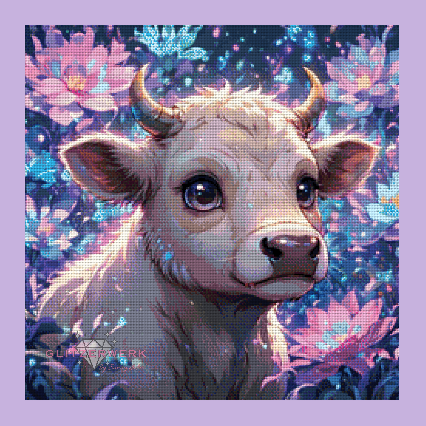 Blossom Moo by tiki_DIAMONDS.ai 60x60cm 90 Farben
