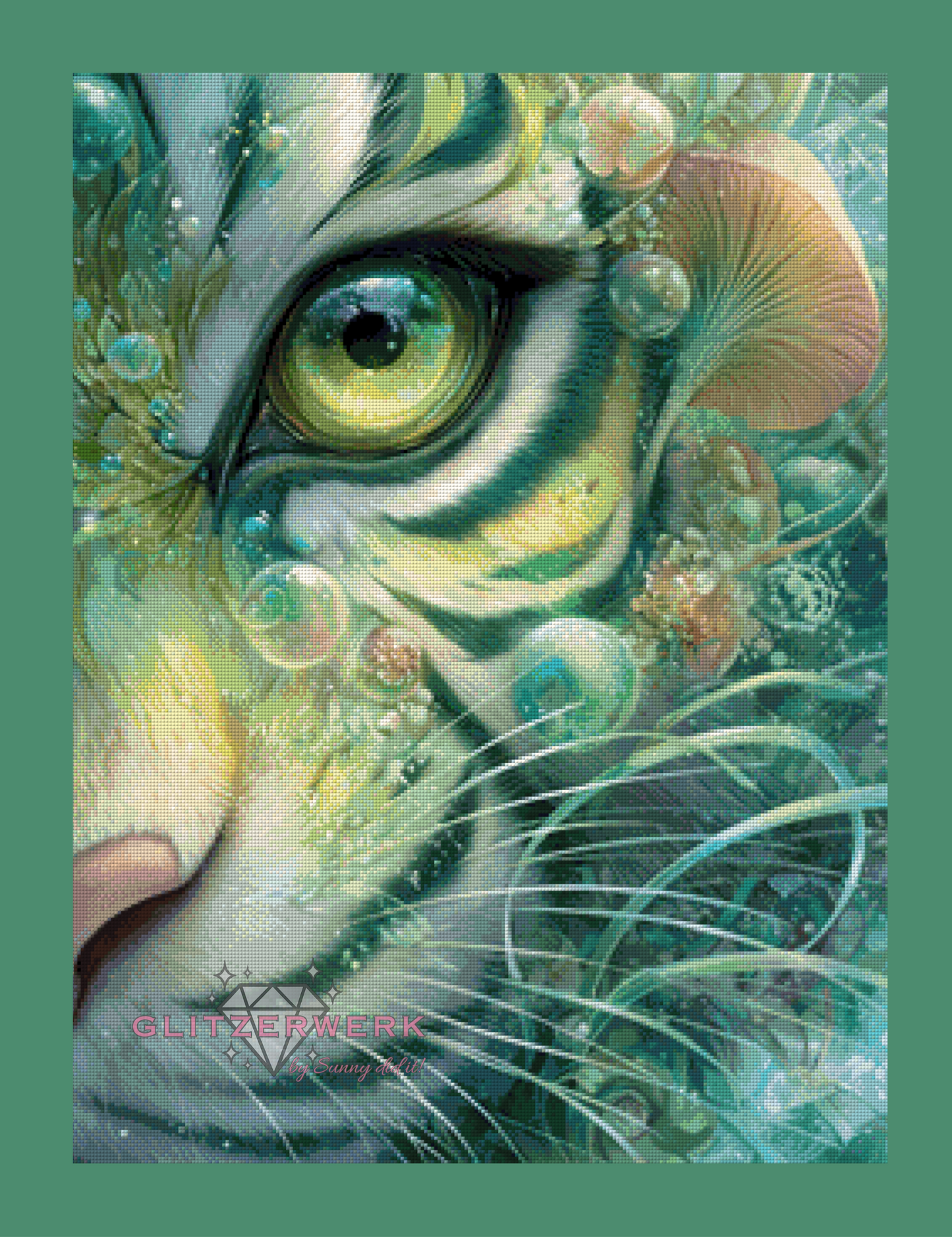 Emerald Gaze by Sweet_Loco_AI 60x80cm 95 Farben