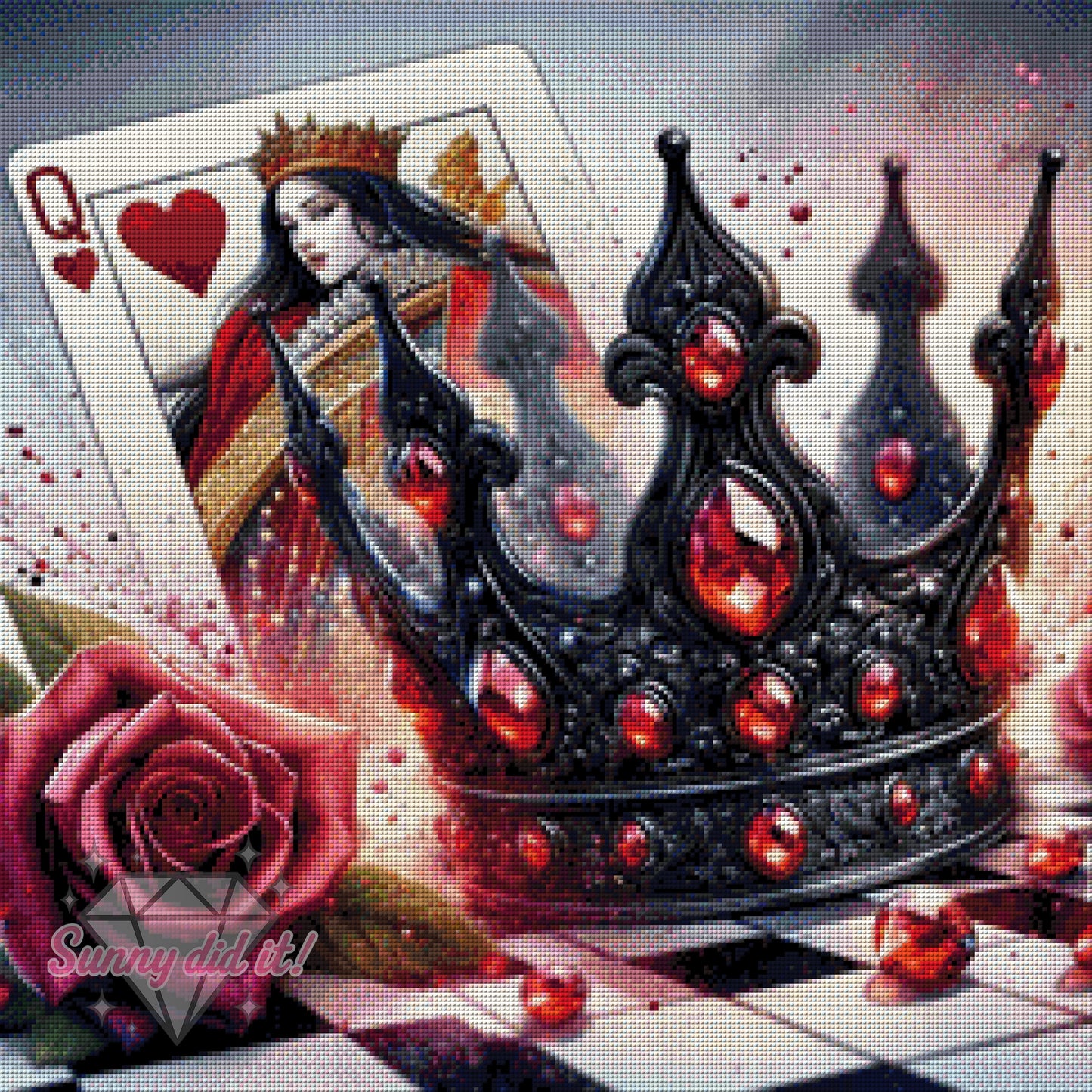 Herzdame by Teddy's Kreativchaos 60x60cm 120 Farben