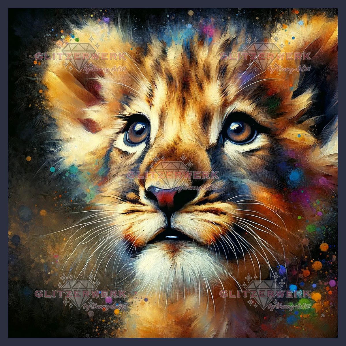 Simbi der Löwe by CaroFelicia 60x60cm 87 Farben