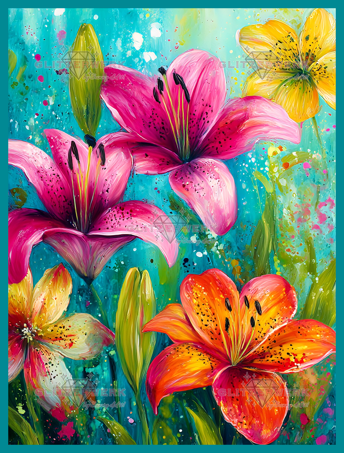 Frühlingserwachen by CaroFelicia 60x80cm 130 Farben